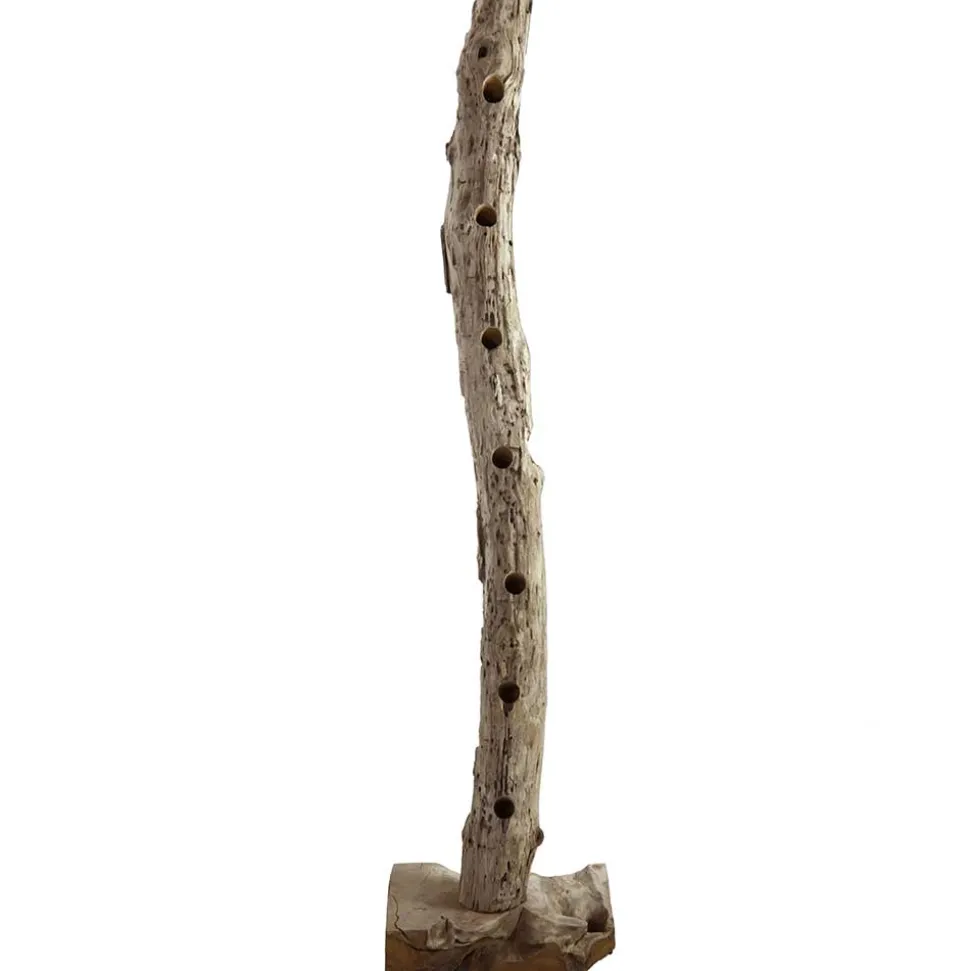 Design Weinregal aus Holzstamm Teak massiv - Teako