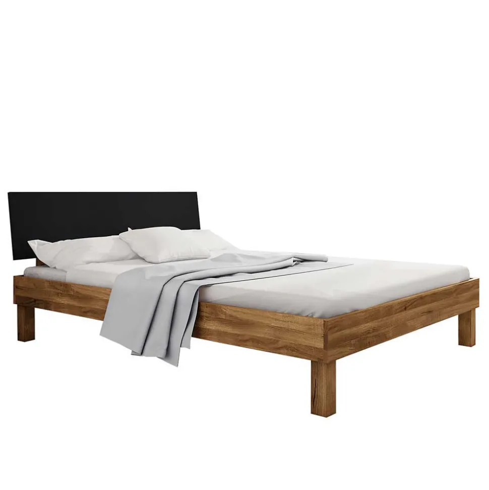 Design Wildeiche Bett & Nachttische - Olbysca (dreiteilig)