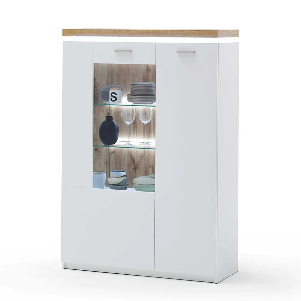 Design Wohnkombination mit Licht - Caldri (dreiteilig)