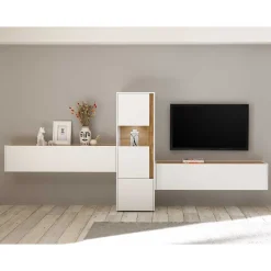 Design Wohnwand 350 cm breit - Nonessia I (dreiteilig)