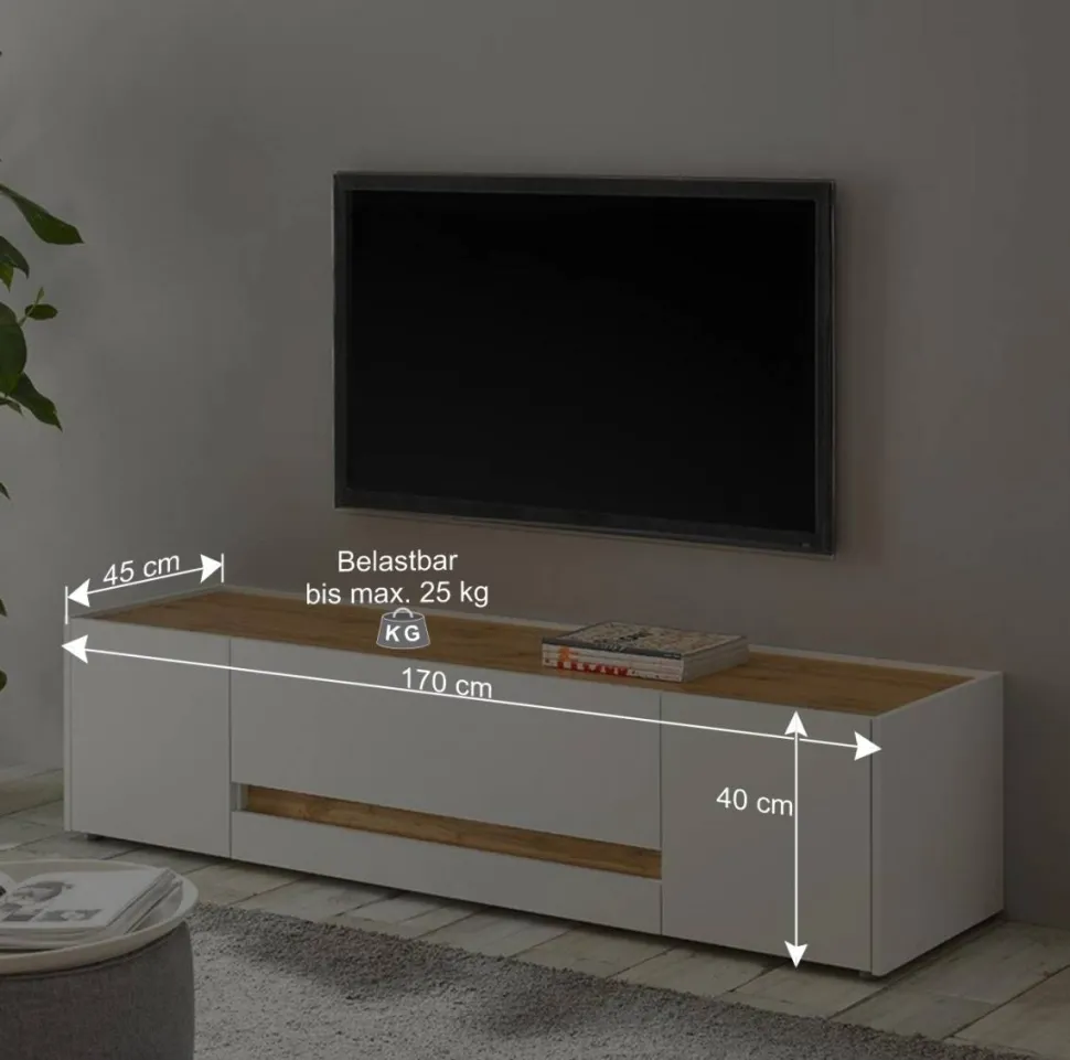 Design Wohnwand 270 cm breit - Nonessia (vierteilig)