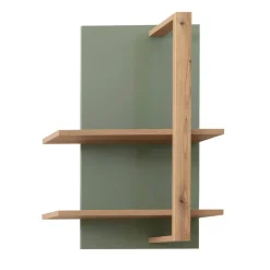 Design Wohnwand in Graugrün und Eiche - Kwin (dreiteilig)