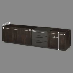 Design Wohnwand Kombi modern - Mundo (dreiteilig)