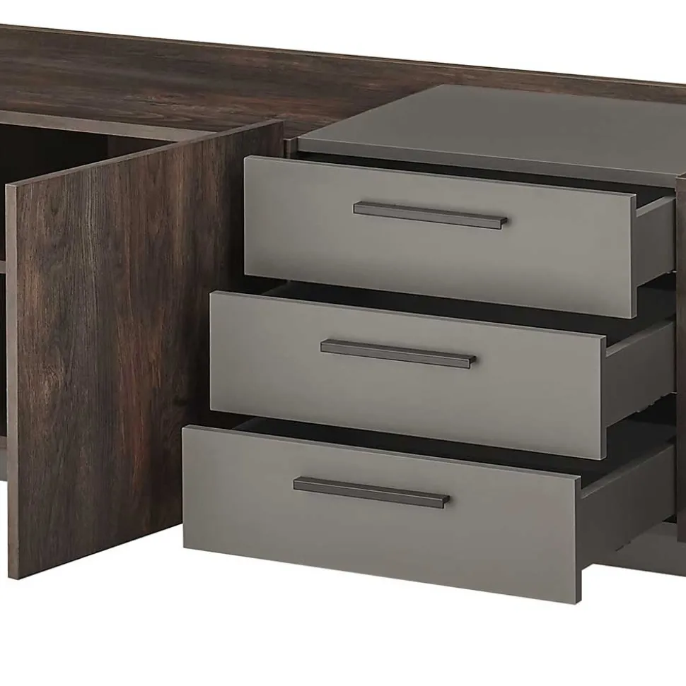 Design Wohnwand Kombi modern - Mundo (dreiteilig)