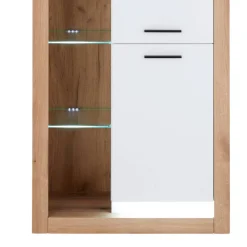 Design Wohnwand Set in Mattweiß - Adejano (dreiteilig)