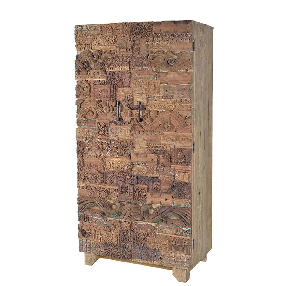 Design Wohnzimmerschrank aus Mangoholz rustikal - Lacid