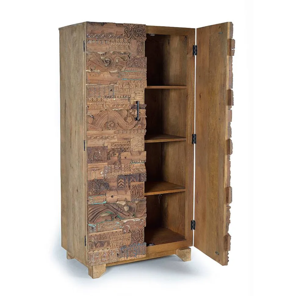 Design Wohnzimmerschrank aus Mangoholz rustikal - Lacid
