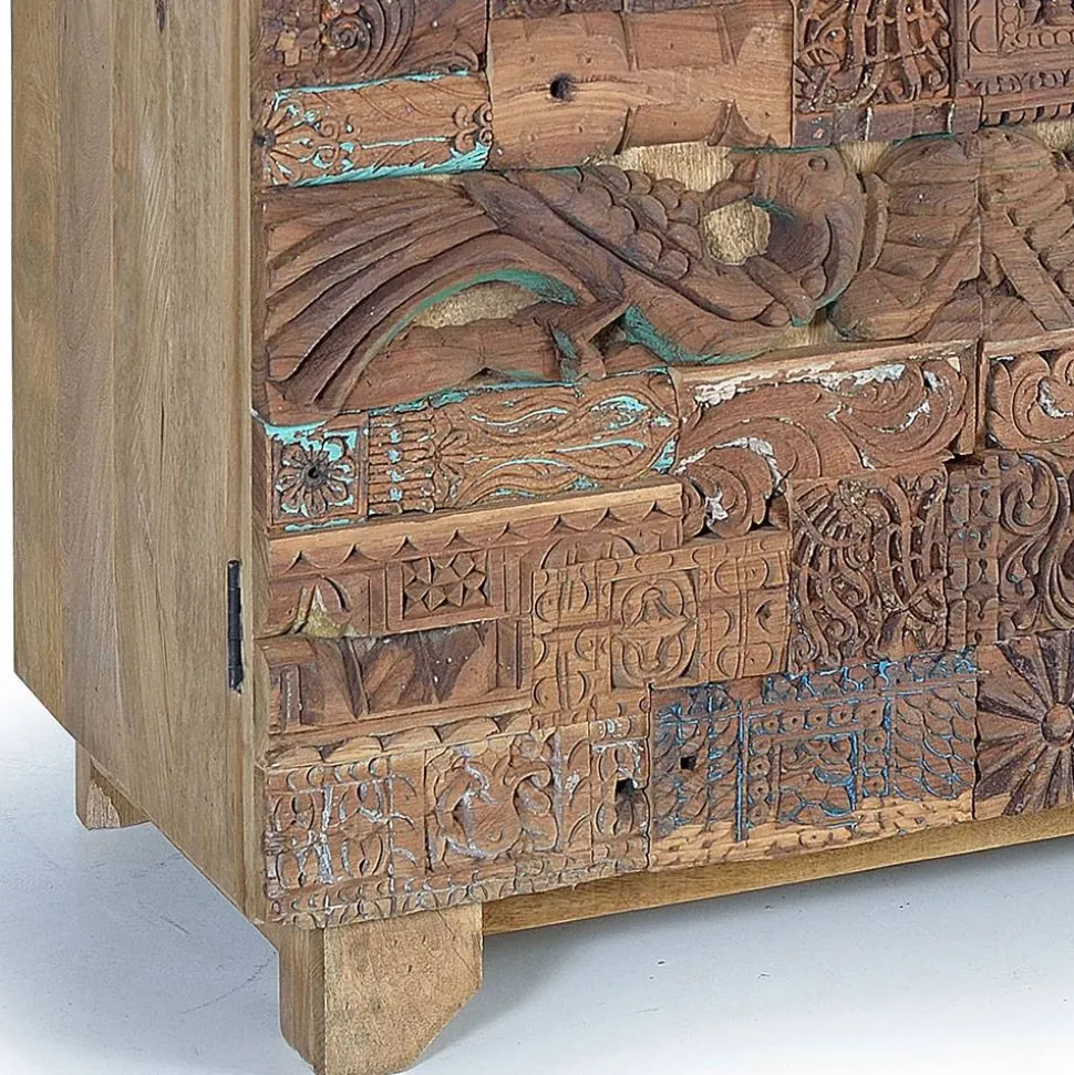 Design Wohnzimmerschrank aus Mangoholz rustikal - Lacid