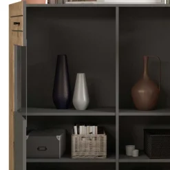 Design Wohnzimmerschrank mit Glaseinsätzen - Scarlett