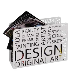 Design Zeitungsständer Agneta in Weiß