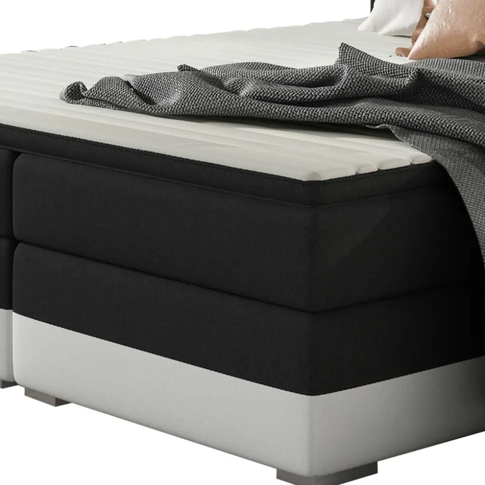 Designbett in Schwarzbraun und Weiß - Crocodile