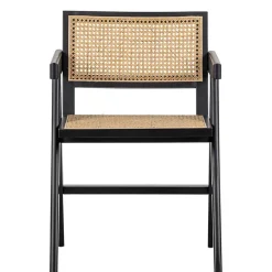 Designer Armlehnenstuhl aus Rattan Wiener Geflecht - Leano