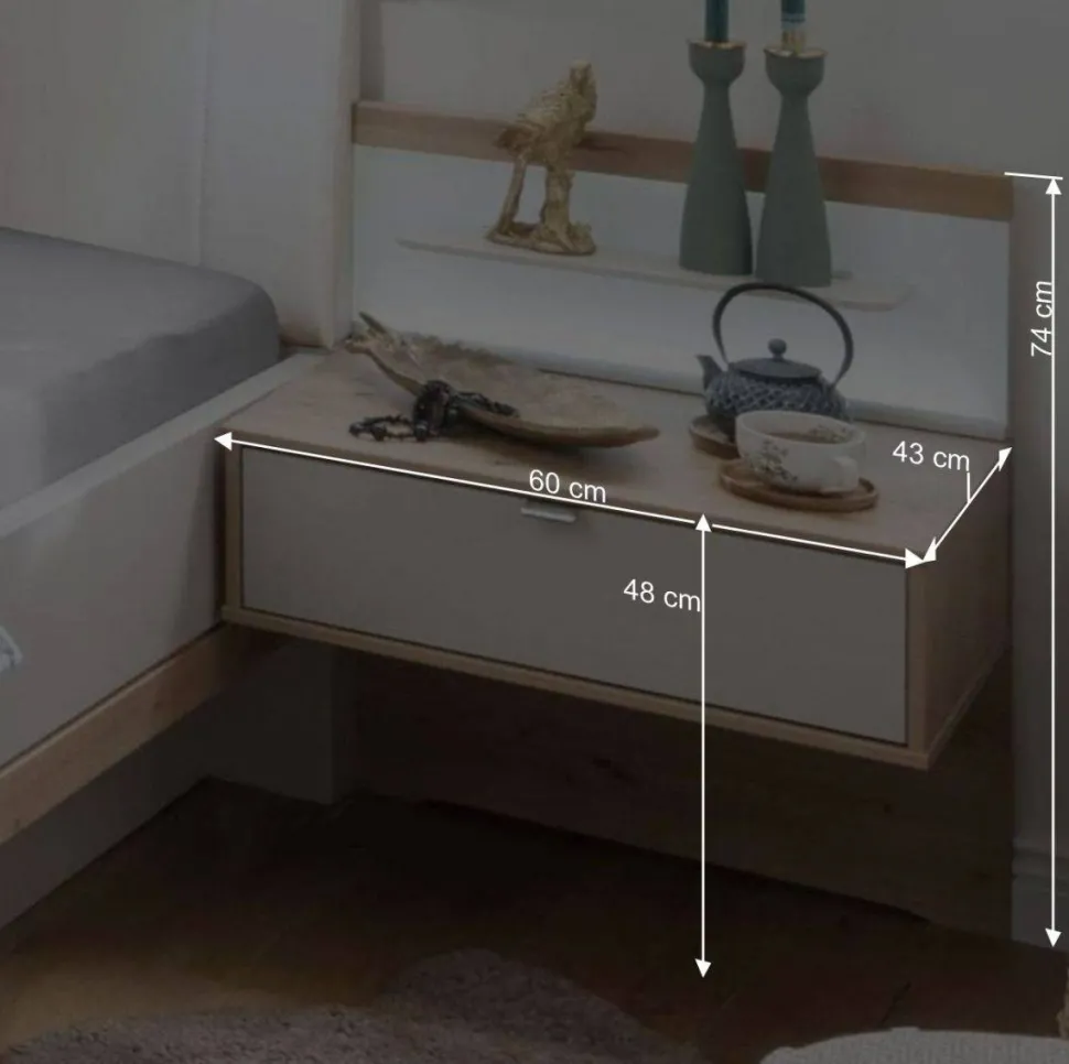 Designer Doppelbett & Nachttische - Crascanu (dreiteilig)