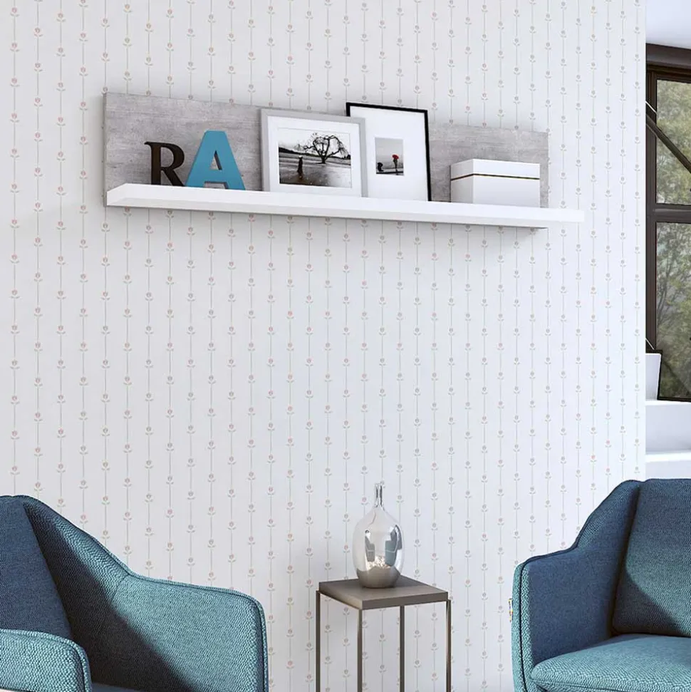 Designer TV Anbauwand in Betonoptik - Venatio (dreiteilig)