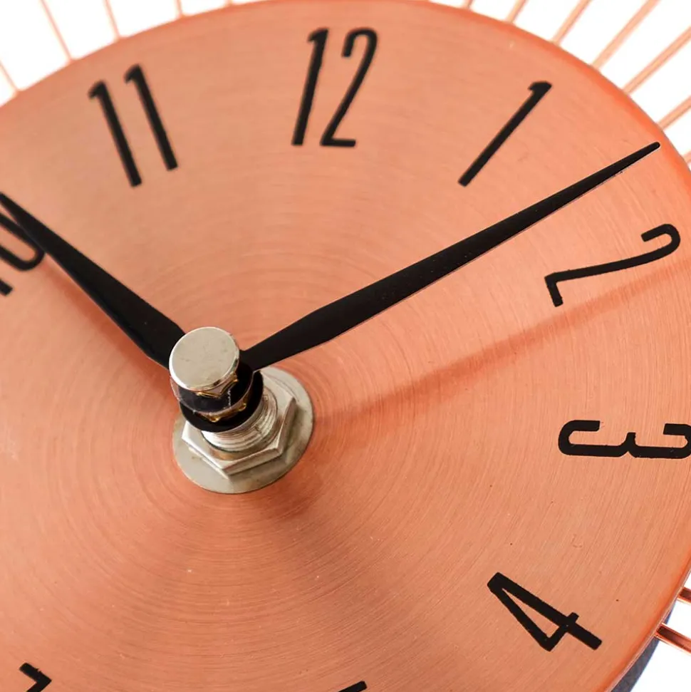 Designer Wanduhr in Kupfer mit Acrylglas Steinen - Rodrico
