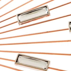 Designer Wanduhr in Kupfer mit Acrylglas Steinen - Rodrico