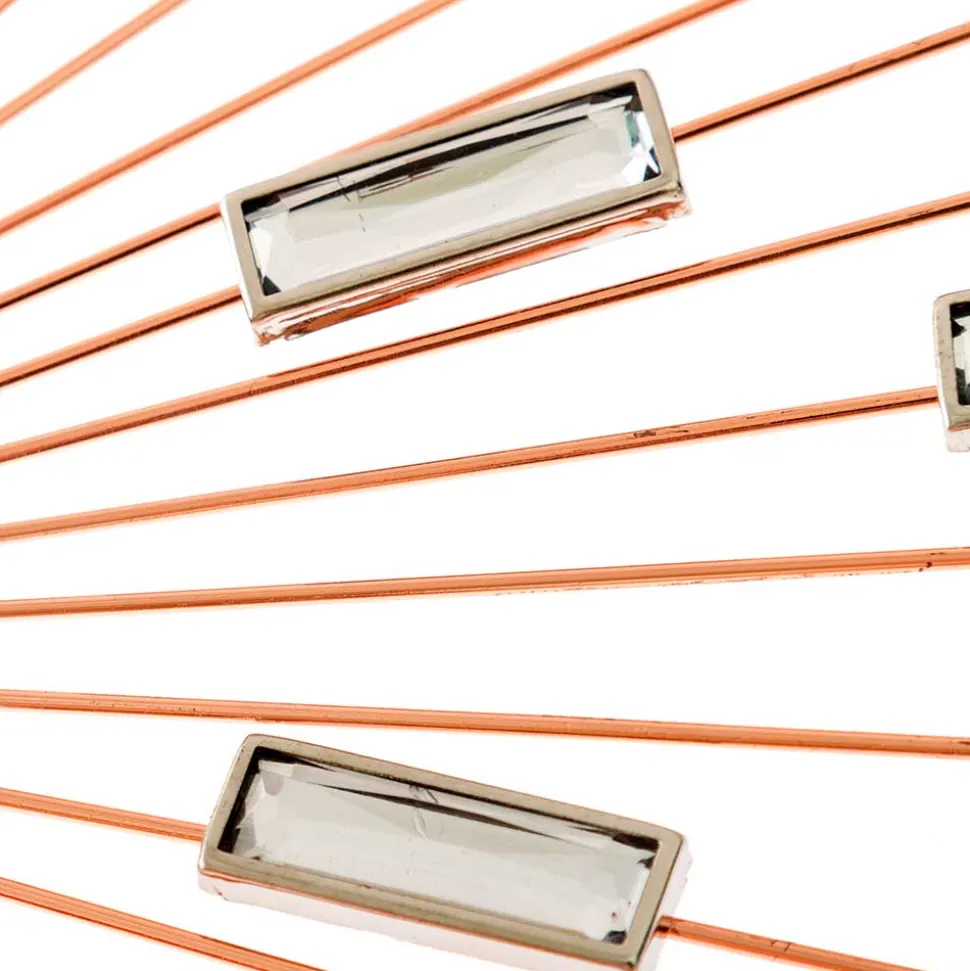 Designer Wanduhr in Kupfer mit Acrylglas Steinen - Rodrico