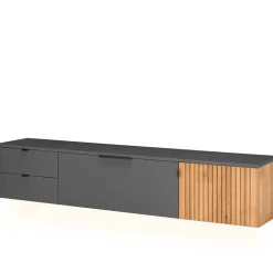 Designer Wohnwand Möbel mit LED - Cruzca (dreiteilig)