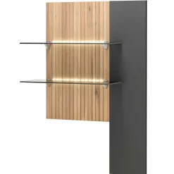 Designer Wohnwand Möbel mit LED - Cruzca (dreiteilig)