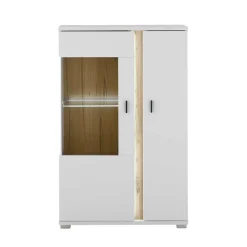 Designer Wohnwand mit LED Beleuchtung - Racelyn (vierteilig)