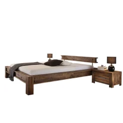 Designerbett Locester in Braun