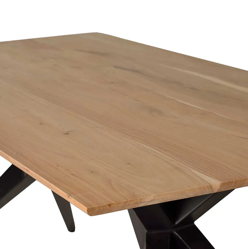 Design-Esstisch mit Massivholzplatte Akazie - Annipurk