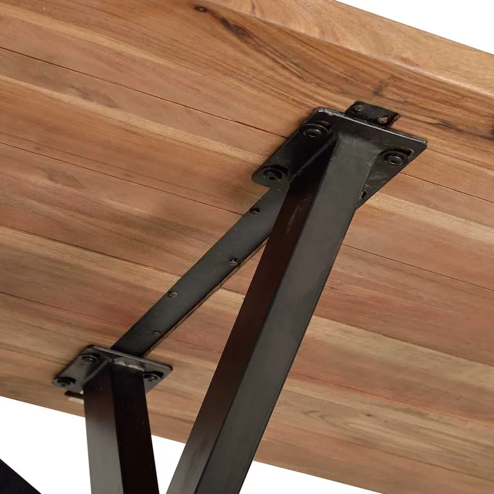 Design-Esstisch mit Massivholzplatte Akazie - Annipurk