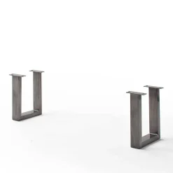 Design-Küchenbank mit Baumkanten Akazie Grau - Salmasion