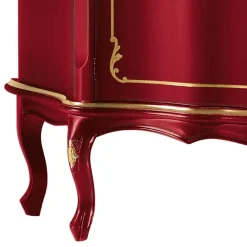 Design-Kommode in Rot und Gold - Julya