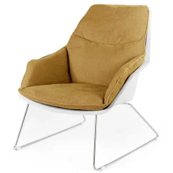 Designsessel in Gelb und Weiß - Navarra (2er Set)