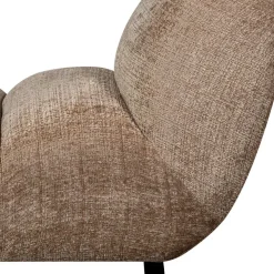 Designsessel in Hellbraun Chenille - Glacita