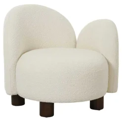 Designsessel mit einer Armlehne in Weiß Boucle - Cisterna