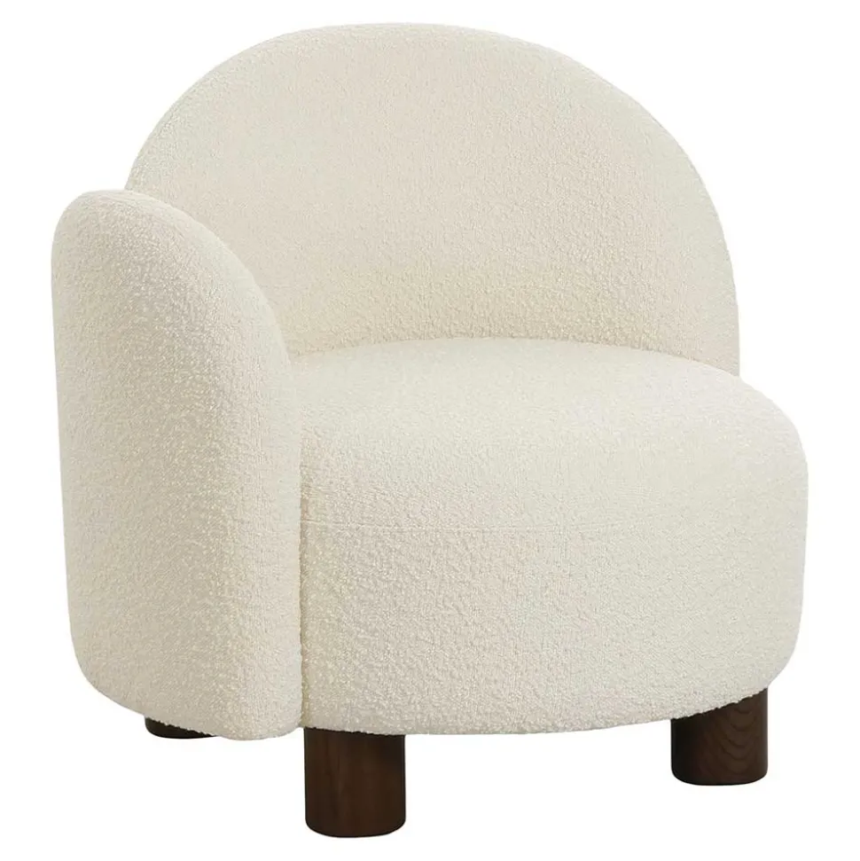 Designsessel mit einer Armlehne in Weiß Boucle - Cisterna