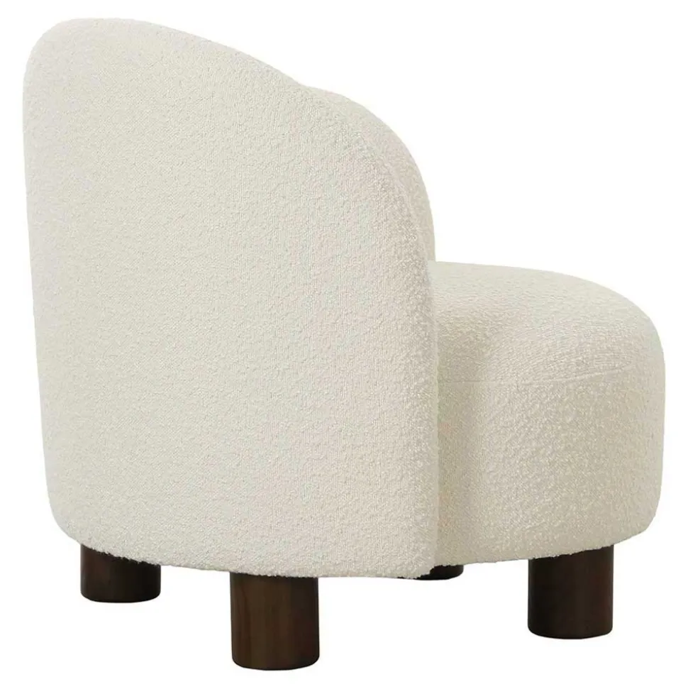 Designsessel mit einer Armlehne in Weiß Boucle - Cisterna