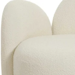 Designsessel mit einer Armlehne in Weiß Boucle - Cisterna