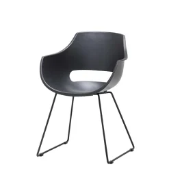 Designstühle mit Armlehnen in Grau - Lewis (4er Set)