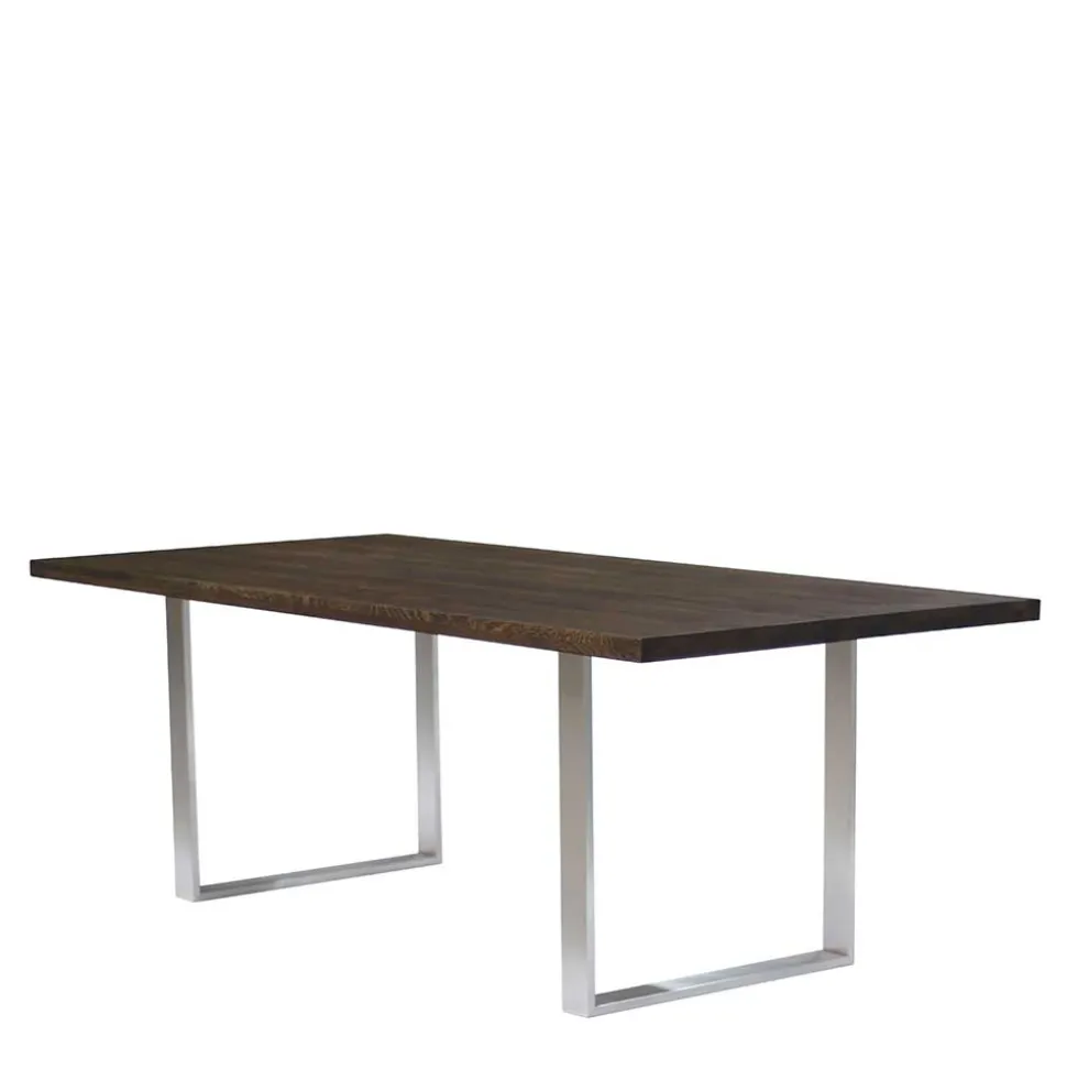 Designtisch aus Nussbaum Holz & Edelstahl - Yocha