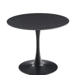 Designtisch aus Sinterstein mit Trompetenfuß - Memphis