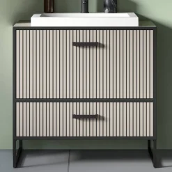 Design-Waschtisch mit Aufsatzwaschbecken - Xena