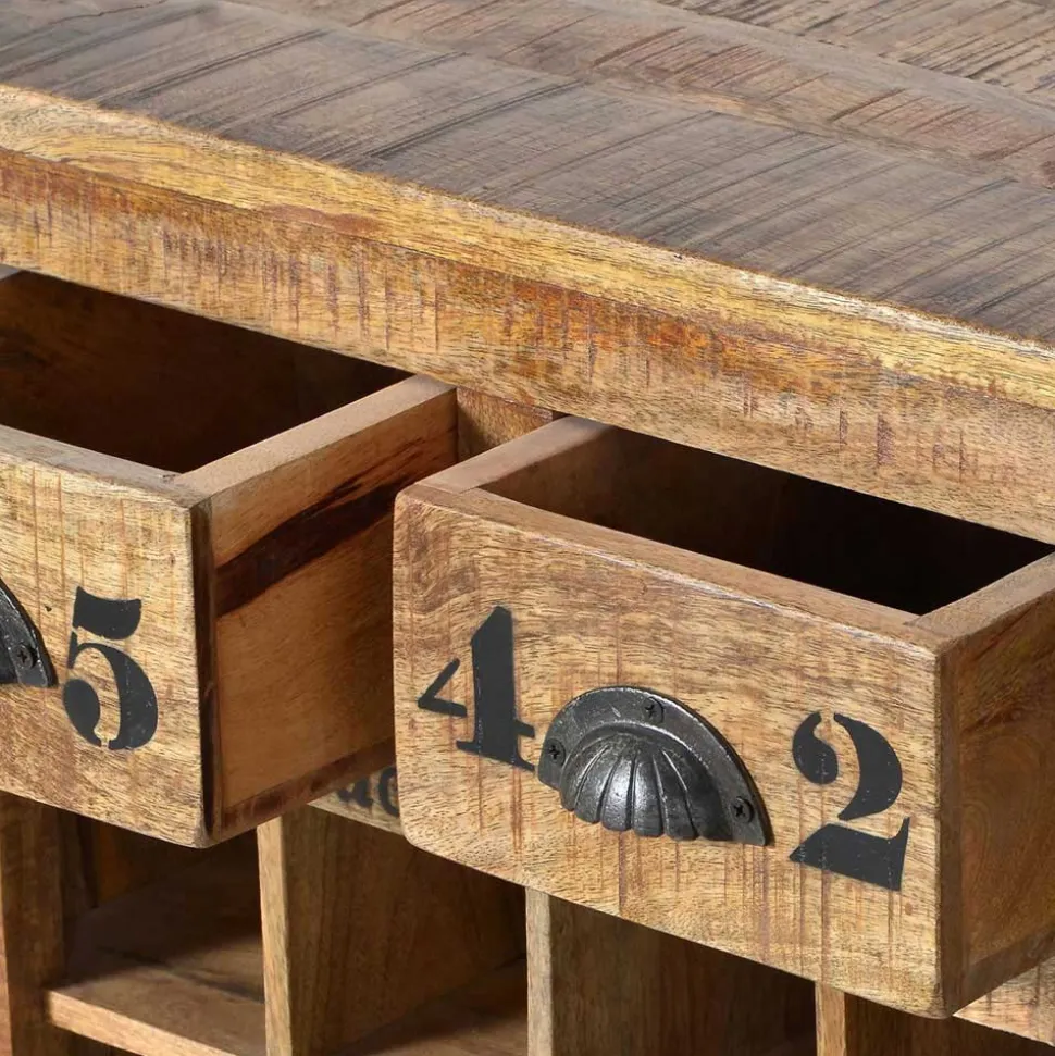 Design-Weinregal Indri aus Mangoholz