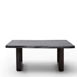 Design-Wohnzimmertisch mit grauer Holzplatte - Flaciona