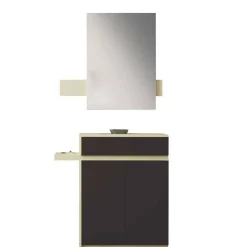 Dielen Kombi in Schwarz & Creme - Losandas (zweiteilig)