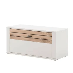 Dielenbank in Lichtgrau mit Wildeiche - Ballina