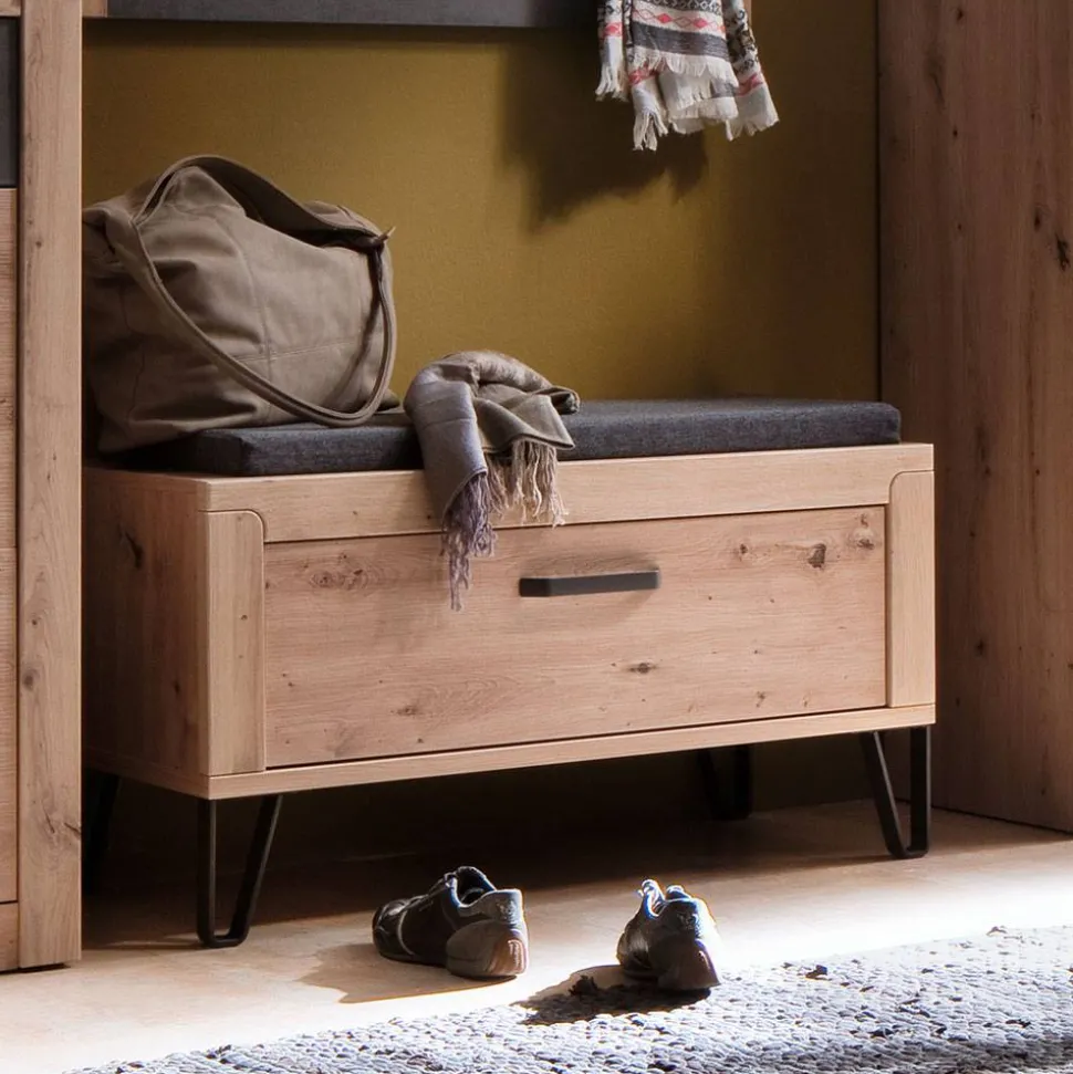 Dielenbank in Wildeiche Optik - Carry