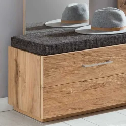 Dielenbank mit 2 Klappen Macusos mit Balkeneiche Furnier