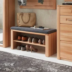 Dielenbank mit Schuhablage in Kernbuche - Viktorion
