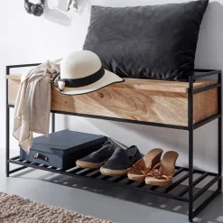 Dielenbank mit Truhe & Schuhablage - Leiria