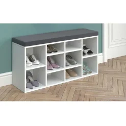 Dielenbank Schuhregal in Weiß - Melramon
