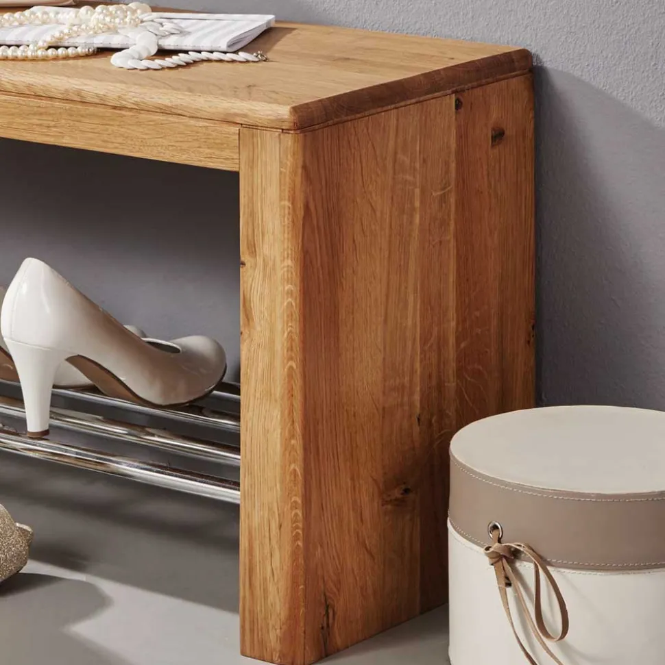 Dielenbank Uvinessa aus Wildeiche Massivholz