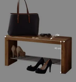 Dielenbank Uvinessa aus Wildeiche Massivholz